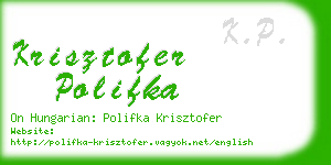 krisztofer polifka business card
